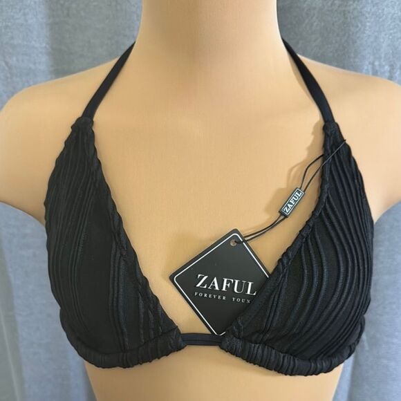 Zaful Black Classic Bikini Set Swimwear - Picture 4 of 13